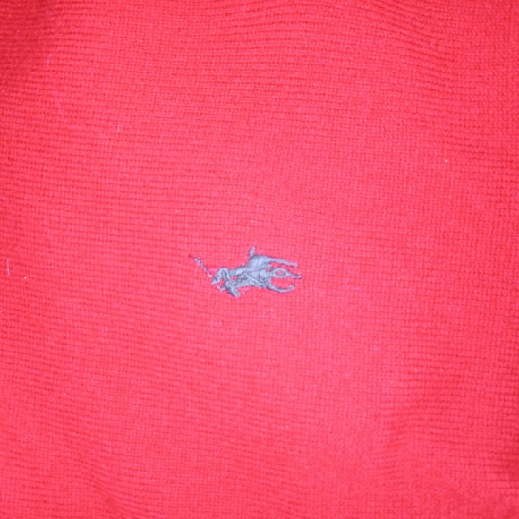 Polo by Ralph Lauren Pullover Sweater Red 100% Italian Merino Wool Mens Size XL - Picture 9 of 12